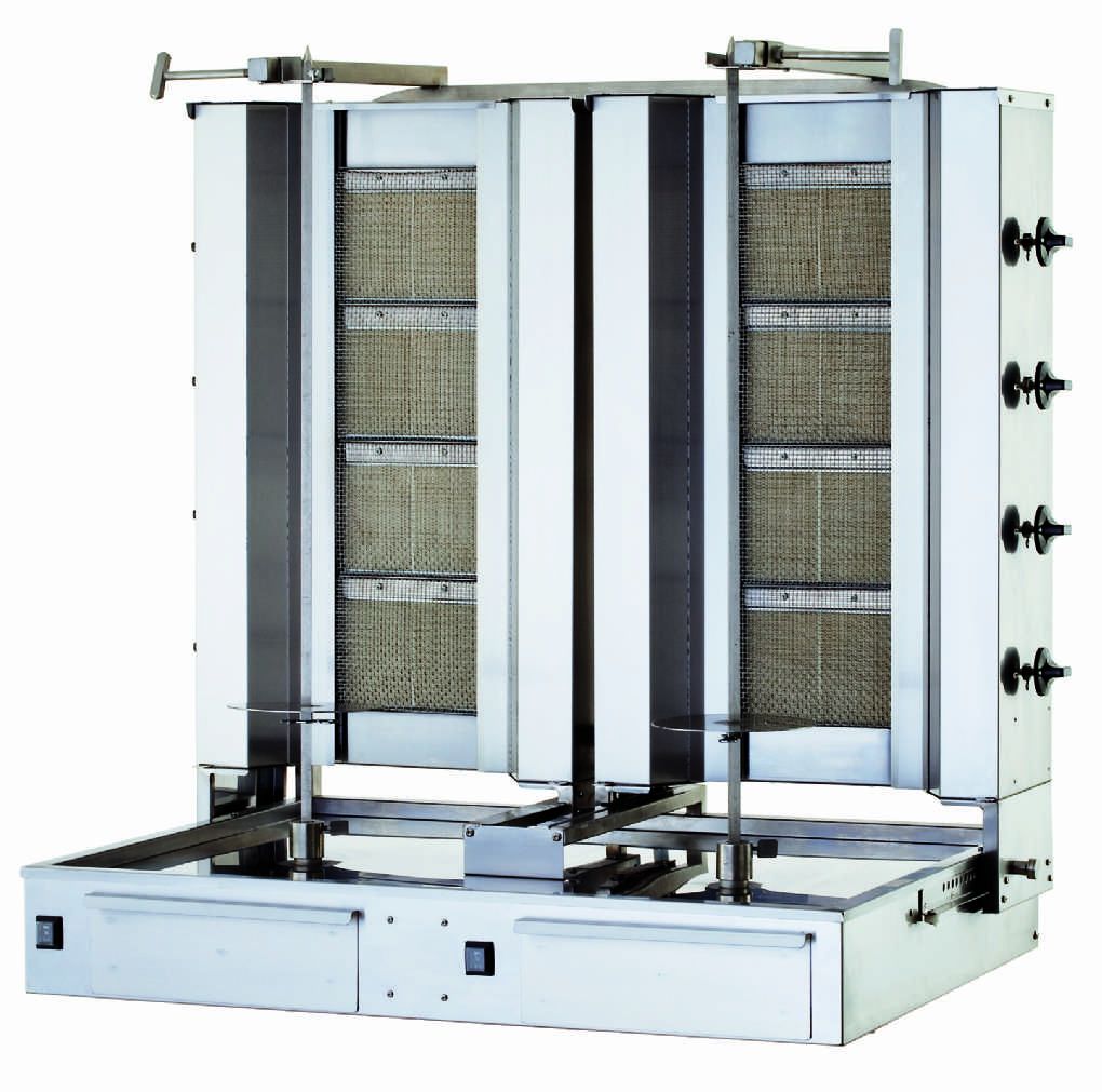 KALİTEGAZ-KLG224-T Gazlı Döner Ocağı Alttan Motorlu İkiz Model