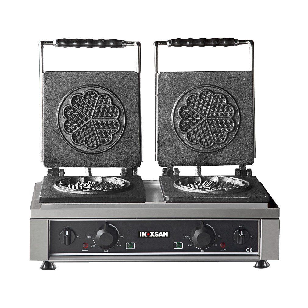 İnoksan SG0070 - Waffle Makinesi Yonca Model Çiftli-Sabit Pleyt