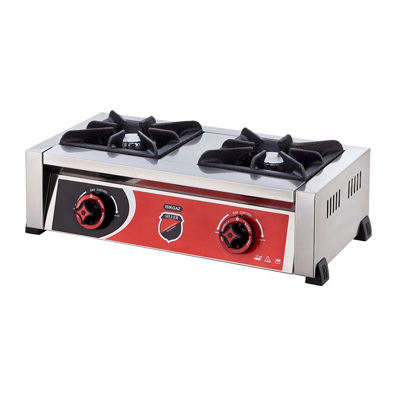 SilverInox 2905 Çift Gözlü Set Üstü Mini Ocak, Doğalgazlı