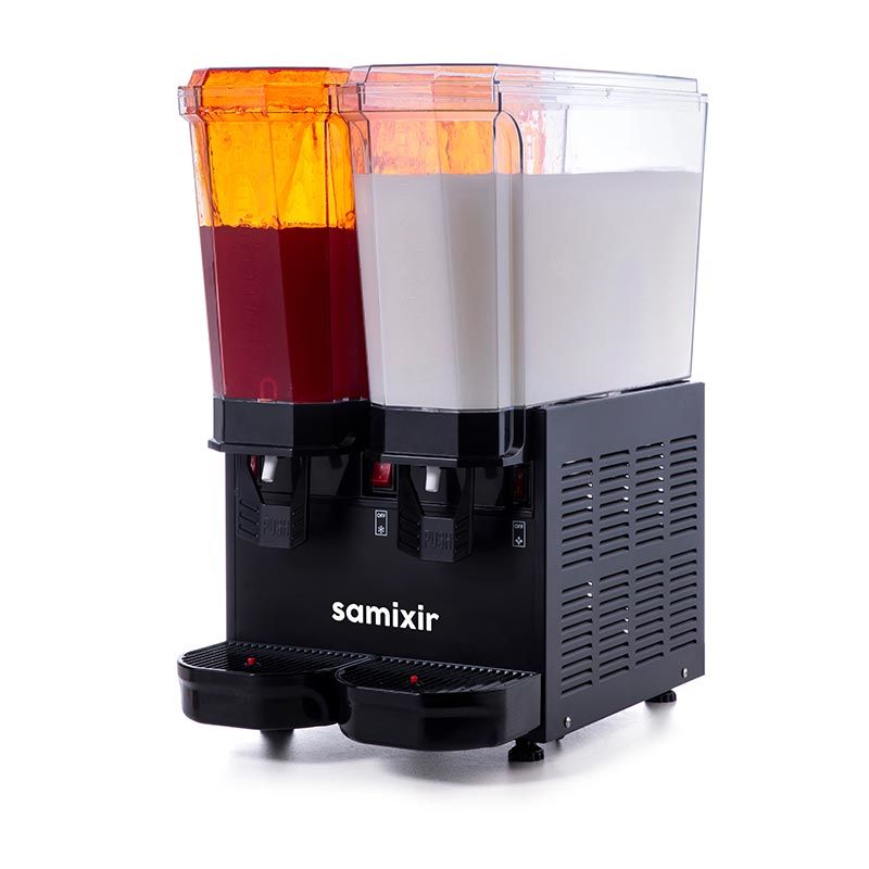 Samixir 40.SMB Klasik Twin Soğuk İçecek Dispenseri, 20+20 L, Fıskiyeli ve Karıştırıcılı
