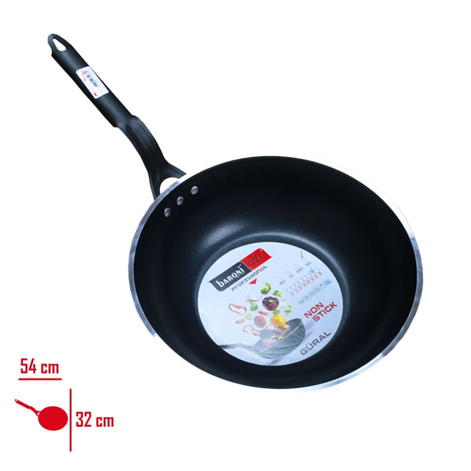 Baroni Wok Tava 32 Cm