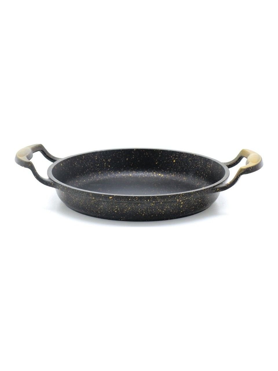 Oms 3248 - Tek Parça, Bio Granit, 16 Cm Sahan, Tava Siyah Gövde, Gold Detay